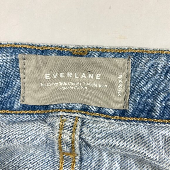 NWT Everlane Jeans Women's Size 30 The Curvy '90s Cheeky Blue - Picture 10 of 14